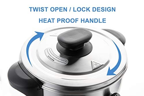 SYBO SR-CP-100B Commercial Grade Stainless Steel Percolate Coffee Maker Hot Water Urn for Catering, 100-Cup 16 L, Metallic