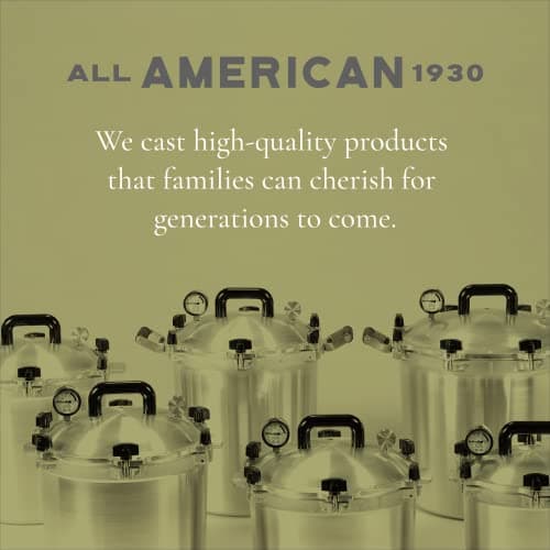 All American 1930: 21.5qt Pressure Cooker/Canner (The 921) - Exclusive Metal-to-Metal Sealing System - Easy to Open & Close - Suitable for Gas, Electric, or Flat Top Stoves - Made in the USA