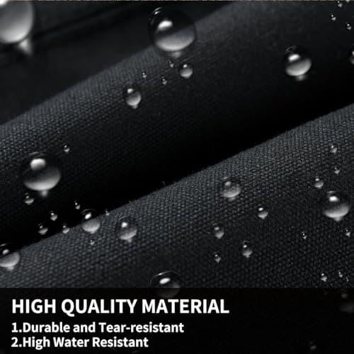 Coverado Rear Car Seat Covers, Waterproof Canvas Seat Protector for Car Seat Cushions for Kids & Dogs, Seat Covers Compatible with 2015-2025 Ford F150 & 2017-2025 Ford F250 F350 F450(Black, 2PCS)