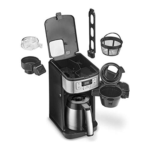 Cuisinart 10 Cup Coffee Maker with Grinder, Automatic Grind & Brew, Black/Silver, DGB-450NAS