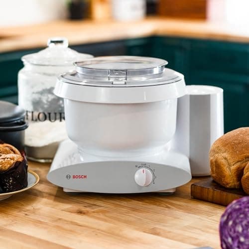 Bosch Universal Plus Stand Mixer 500 Watt, 6.5 Quarts with Wire Whips, Dough Hook & NutriMill Dough Hook Extender Bundle