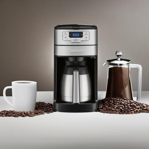 Cuisinart 10 Cup Coffee Maker with Grinder, Automatic Grind & Brew, Black/Silver, DGB-450NAS