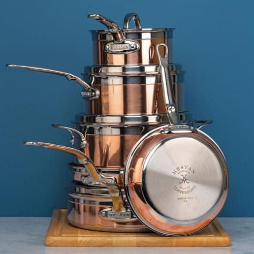 Hestan - CopperBond Collection - 100% Pure Copper 10-Piece Ultimate Cookware Set, Induction Cooktop Compatible