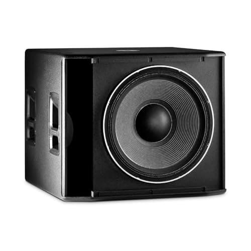 JBL Professional SRX818SP Portable, Active, Amplified, Powered 18 Inch Subwoofer System. 1000 Watt Peak Crown Amplifier. DJ, PA, Stage. Black
