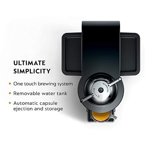 Nespresso Vertuo Coffee and Espresso Maker by De'Longhi, Piano Black with Aeroccino Milk Frother