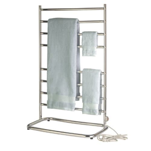 Hyde Park Towel Warmer - Free-Standing Towel Warmer Rack for Drying Towels and Garments - 39-Inch Chrome Finish Frame with 8 Bars - Model WHC