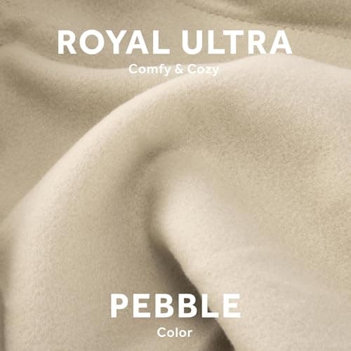 Sunbeam Royal Ultra Fleece Heated Electric Blanket King Size, 90" x 100", 12 Heat Settings, 12-Hour Auto Shut-Off, Machine Washable, Pebble Beige