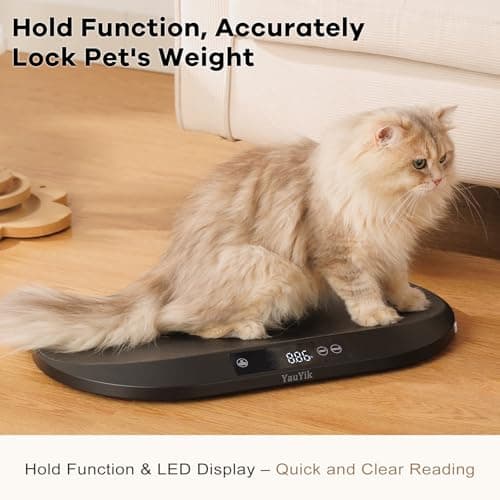 YAUYIK Digital Baby Scale with Smart Hold Function, Multifunctional Infant Scale, Large Pet Scale for Newborn Puppy, Cat and Small Animals - Up to 88lbs, Nest-Shaped Design, 150cm Soft Tape