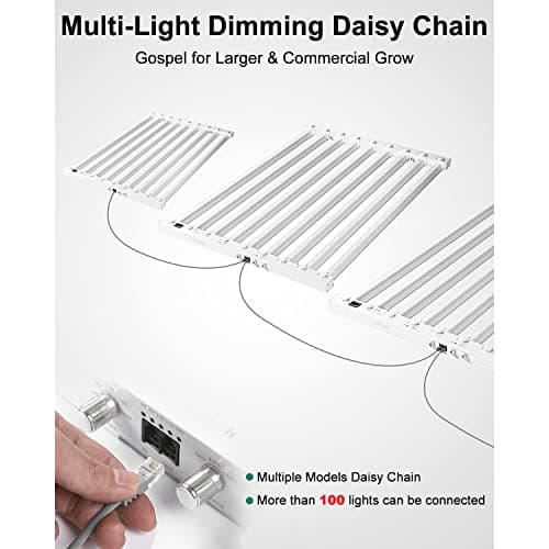 SZHLUX 620W LED Grow Light 4×6ft Daisy Chain Dimming Full Spectrum Grow Light for Indoor Plants, Sunlight Plant Light for Seedling Veg and Bloom Commercial Grow Light