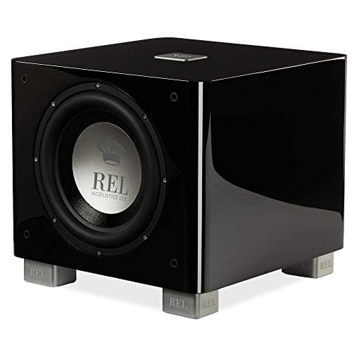 REL T/9x 10-Inch Powered Subwoofer – Sealed Design with Class AB Amplifier, RCA Inputs, and Deep Bass for HiFi Stereo Systems, Home Theater, and Surround Sound – High Gloss Black Finish