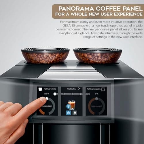 Jura GIGA 10 Automatic Espresso Machine (Diamond Black) Bundle with Water Stabilizer, Milk System Cleaner Mini-Tabs, Cleaning Tablets, Milk Containers, and Capresso Coffee Bean (6 Items)