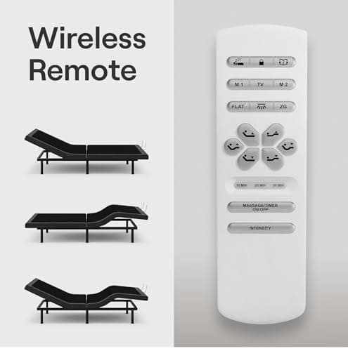 Nectar Premier Adjustable Base - Queen - Head & Foot Incline - Wireless Remote with Memory- 3 Massage Settings - 4 USB Ports - Anti-Snore & Zero Gravity