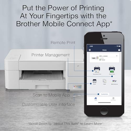 Brother MFC-J1205W INKvestment -Tank Wireless Multi-Function Color Inkjet Printer with Up to 1-Year in Box, Works with Alexa