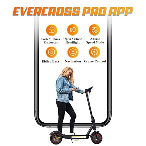 EVERCROSS Electric Scooter, 350W/500W Electric Scooter Adults, 8.5"/10" Tires, Up to 19/22 Miles Range, 19 MPH Lightweight E-Scooter with Dual Shock Absorption