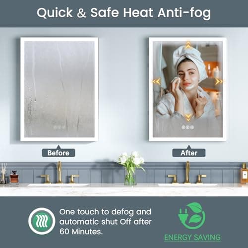 16x24 Inch Medicine Cabinet with Lights, Lighted Medicine Cabinet with Mirror, AL Alloy Frame, Hardwired, Recessed or Wall Mount, 3 Light Colors/Dimmable/Defog,2 Outlets&USBs, 2 Shelves