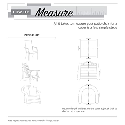 Classic Accessories Veranda Water-Resistant 38 Inch Deep Seated Patio Lounge Chair Cover, 2-Pack, Patio Furniture Covers