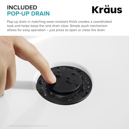 KRAUS Indy Bathroom Faucet for Vessel Sink in Matte Black, KVF-1410MB