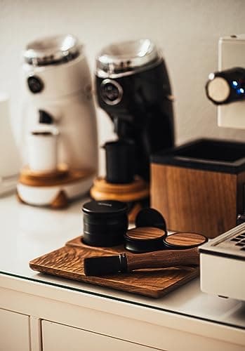 Normcore Barista Brush - Coffee Cleaning Brush - Genuine American Walnut Wood Handle Espresso Brush Cleaner - Coffee Bar Brush Espresso Grinder Brush - Coffee Cleaning Tool