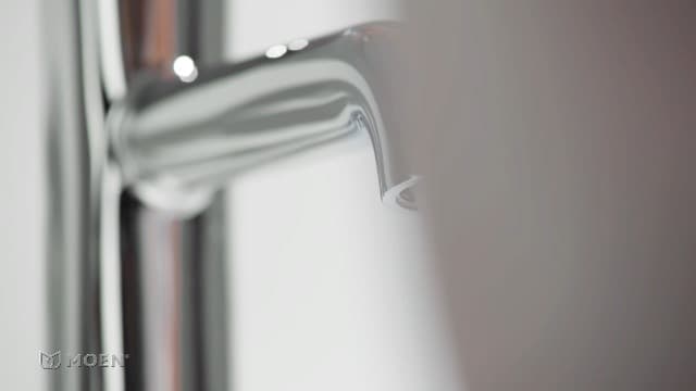 Moen 6145BL Gibson One Handle Single Hole Modern Bathroom Sink Faucet with Optional Deckplate, Matte Black