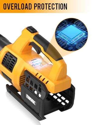 EWORK Cordless Leaf Blower 21V Electric Leaf Blower with (2) 3.0Ah Batteries and Fast Charger, Variable Speed, Turbo Mode, Battery Powered Handheld Leaf Blowers for Lawn Care and Clearance Yard Leaves