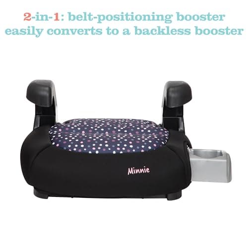 Disney Baby Pronto Booster Car Seats, Belt-Positioning, Booster Seats for Cars 40-100 lbs, Minnie Dot Party