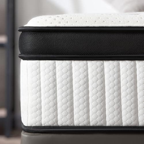 Suiforlun Queen Mattress, 14 Inch Euro Top Gel Memory Foam and Pocket Coils Innerspring Hybrid Mattress Queen with 7 Premium Layers, Targeted Support, Medium Firm, 120 Nights Trial, 60"*80”