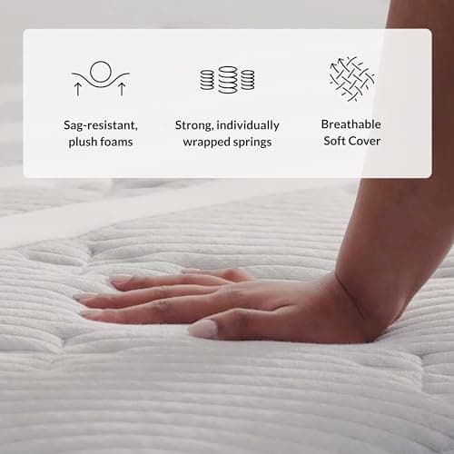 Leesa Full Size Plus Hybrid Mattress, Medium Firm Firmness, Engineered for Plus Sized Sleepers, 13", CertiPUR-US Certified, 100-Night Trial