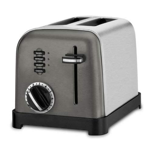 Cuisinart CPT-160BKS 2-Slice Metal Classic Toaster, Stainless Steel/Black