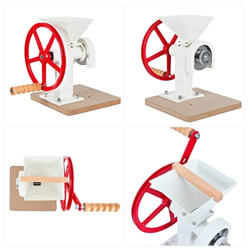 Manual Hand Grain Mill. Corn Wheat Flour Grinder. Masa Peanut Butter Maker. Stainless Steel Burrs