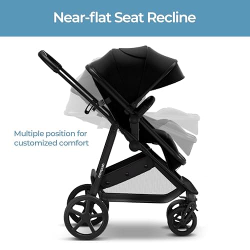 Mompush Wiz 2-in-1 Convertible Baby Stroller with Bassinet Mode, Foldable Infant Stroller with Reversible Seat and Large UPF 50+ Canopy