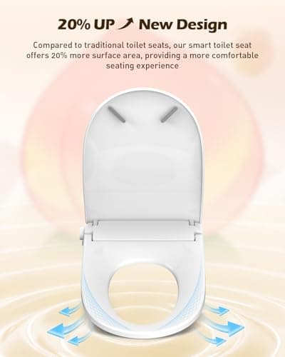 iliD Smart Max Bidet Toilet Seat, Electric Elongated Ecoseat with Four Cleaning Modes, Auto Open/Close, Wider Seat, Ultra Slim, Female Wash and Rear Wash