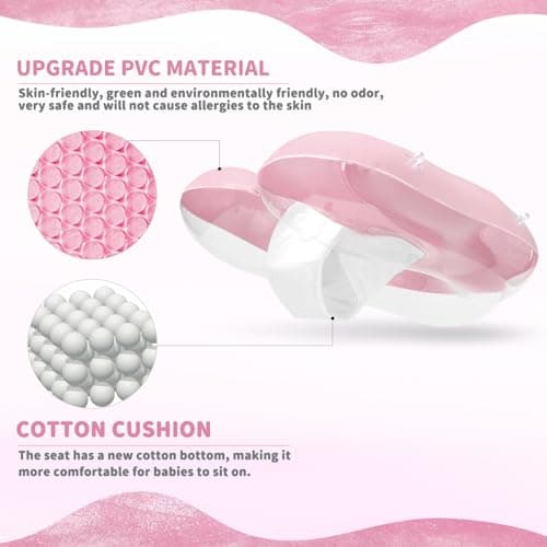 Baby Float with Canopy,Infant Pool Float with Safety Seat,Baby Swimming Float & Swim Float & Water Float UPF50+ UV Protection for Toddler from 3 to 36 Months.(S:3-12 Month/L:6-36 Month)