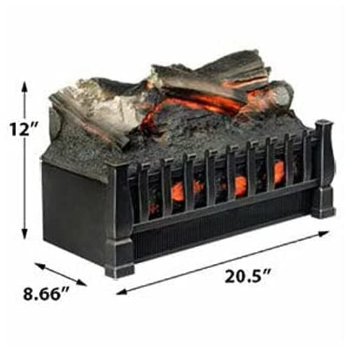 Duraflame 20" Electric Fireplace Log Set Insert + Fire Crackler Combo | Infrared Quartz Set Heater with Realistic Ember Bed and Logs | Remote Control | DFI021ARU-CSFC