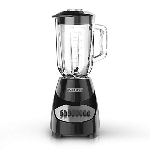 BLACK+DECKER 10-Speed Countertop Blender, Pulse Button, 6-Cup Glass Jar, Dishwasher-Safe, Stainless Steel Blade, Suction Feet