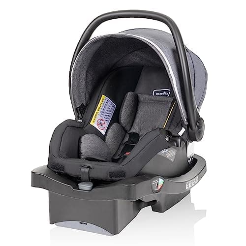 Evenflo Pivot Vizor Modular Reversible Stroller Travel System with LiteMax Infant Car Seat, Available in 6 Modes, Chasse Black