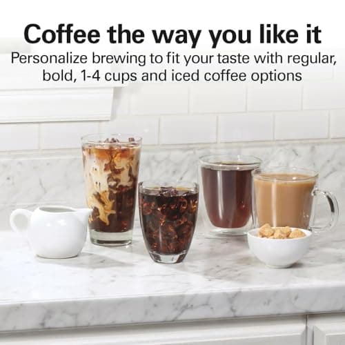 Hamilton-Beach 12-Cup Programmable Hot & Iced Coffee Maker, 950W Electric Drip Machine with Dishwasher-Safe Parts, 24-Hour Delay Brew, Touch-Activated Display for Regular Bold Iced Coffee Auto-Off.