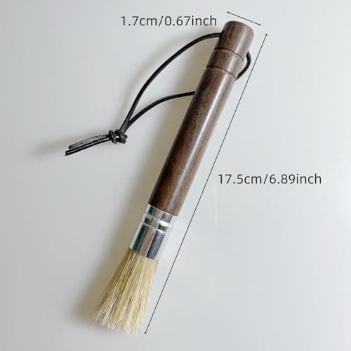 Coffee Grinder Cleaning Brush, Espresso Machine Brush Cleaner Tool with Wooden Handle and Natural Bristles for Barista Home Kitchen