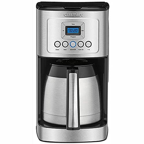 Cuisinart 12 Cup Programmable Stainless Steel Thermal Coffee Maker with Thermal Carafe (DCC-1850 /DCC-3400) Bundle Including Permanent Filter and 1 YR CPS Enhanced Protection Pack