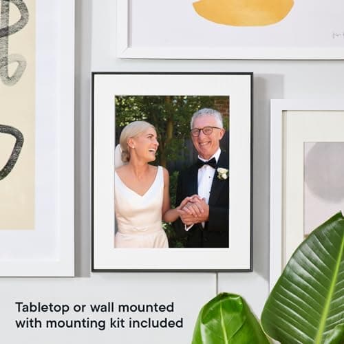 AURA Walden 15" WiFi Digital Picture Frame | Wirecutter's Best Digital Frame for Gifting | Send Photos from Your Phone | Quick, Easy Setup in Aura App | Free Unlimited Storage | Ink with White Mat