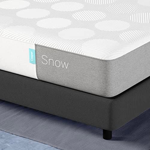 Casper Sleep Snow Mattress, King Medium Firm Memory Foam Mattress w/ HeatDelete Cooling Bands - 100-Night Trial - CertiPUR-US Mattress, Light Grey