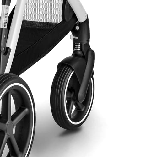 Cybex Gazelle S All-in-One Toddler and Baby Stroller with Over 20 Modular Configurations, Ergonomic Near-Flat Recline, Shopper Basket, and Compact Fold, Moon Black, Silver Frame