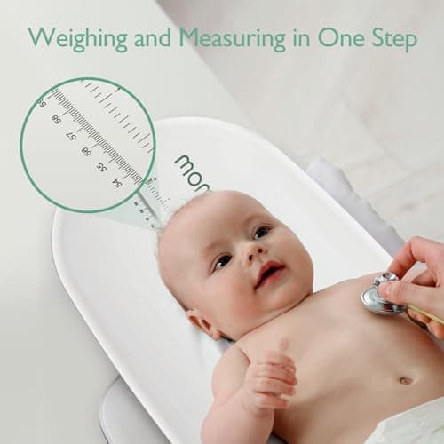 Momcozy Multi-Functional Baby Scale for Toddler, Children, Pet, Adult, Removable Scales for Body Weight & Height Measurement, Perspectives Switch, 5 Units, Digital LED Screen, Auto-Off, Up to 330lb