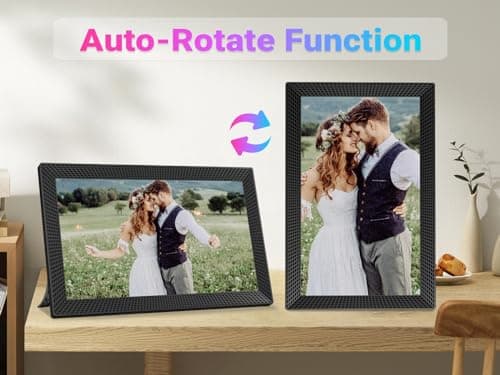 15.6" WiFi Digital Picture Frame, 32 GB Memory, Auto-Rotate, 1920x1080 HD IPS Touchscreen Large Digital Photo Frame, Share Moments Instantly via Frameo APP, Gift for Family and Friends (Black)