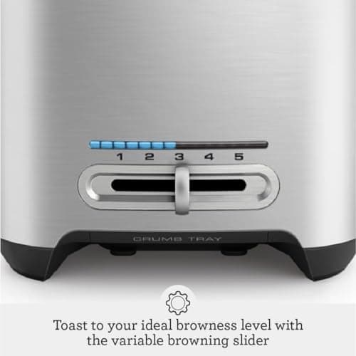 Breville Die-Cast Smart Toaster, 2-Slice, Brushed Stainless Steel