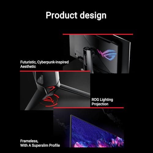 ASUS ROG Swift 32” 4K OLED Gaming Monitor (PG32UCDM) - UHD (3840 x 2160), QD-OLED, 240Hz, 0.03ms, G-SYNC Compatible, Custom Heatsink, Graphene Film, 99% DCI-P3, True 10-bit, 90W USB-C