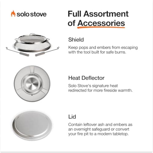 Solo Stove Yukon 2.0, 27 Inch Smokeless Fire Pit with Removable Ash Pan - Wood Burning Portable Stainless Steel Outdoor Fireplace, Stainless Steel, Ideal for 6 or More People, 38 lbs