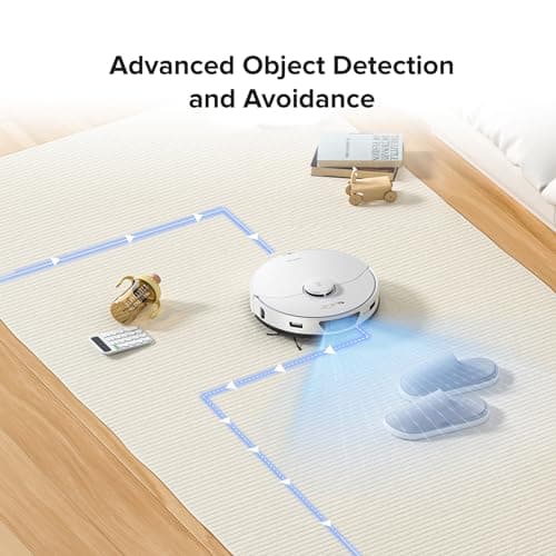 roborock S7 Max Ultra Robot Vacuum and Mop Combo, Auto Mop Drying and Washing, Self-Emptying and Refilling, 5500Pa Suction, Reactive Tech Obstacle Avoidance, White (RockDock Ultra Series)