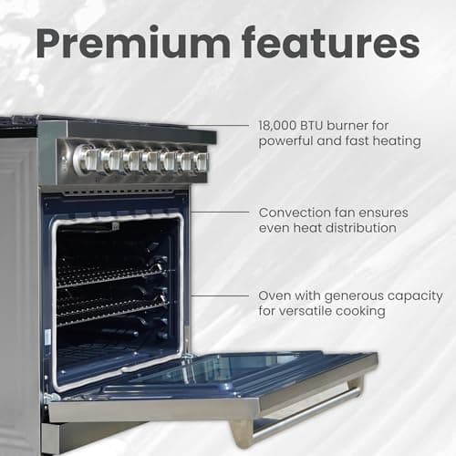 36-inch Pro-Style Gas Range with 6 High-Powered Burners & 6.0 cu. Ft. Convection Oven in Stainless Steel - Natural Gas/LP Convertible Freestanding Range