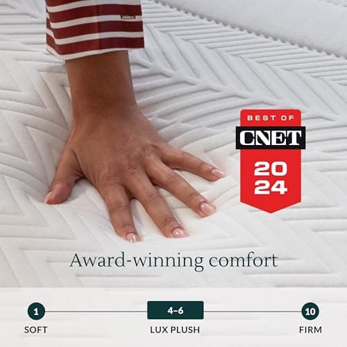 Leesa Legend Hybrid 12" Mattress, King Size Luxury Dual Hybrid/CertiPUR-US Certified/with Organic Cotton Mattress Cover / 100-Night Trial,White