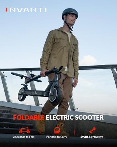 E30 Electric Scooter with Smart APP, 19.9 Miles Range & 18 MPH, 350W Motor, 8.5" Solid Tires, Rear Suspension and Turn Signals, Foldable Electric Scooter for Adults and Teens